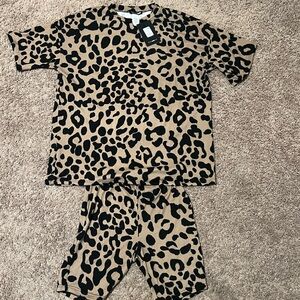 Fashion Nova leopard short set